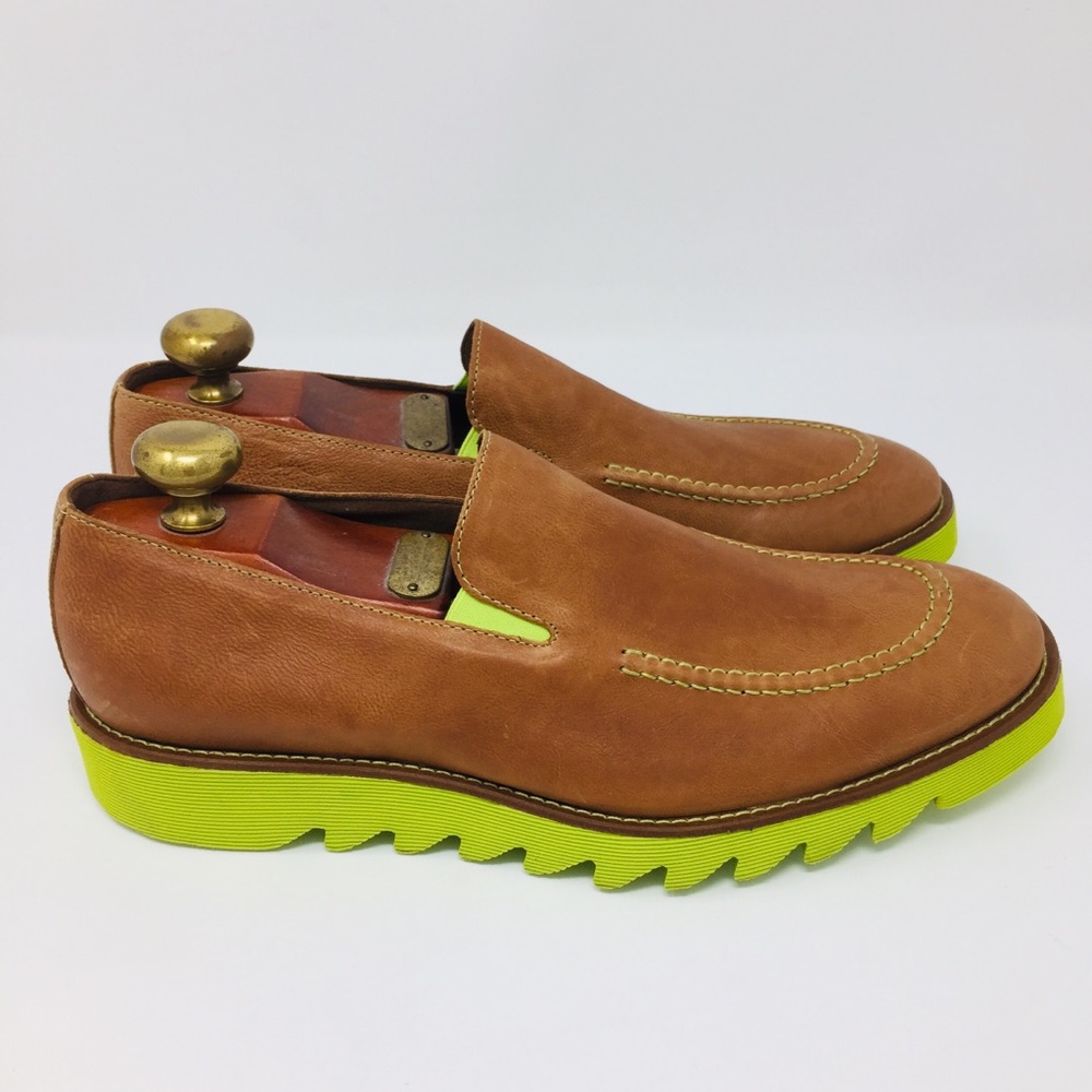 Donald J Pliner Neon Sant Leather Loafers Sz 11